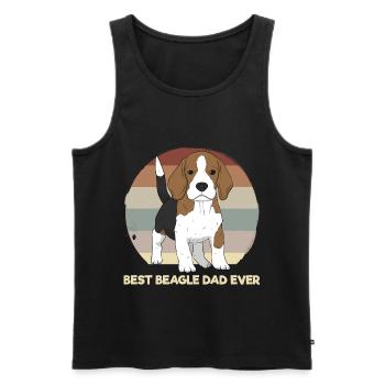 Best Beagle Dad Ever Puppy Dog Dad - Men's Premium Organic Tank Top - black - Front - Michal (187cm)