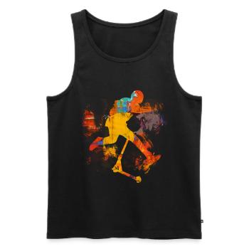freestyle scooter - Men's Premium Organic Tank Top - black - Front - AI Model Male 178 light (178cm)