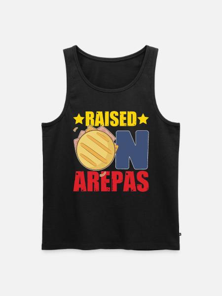 Raised On Arepas - Men's Premium Organic Tank Top - black