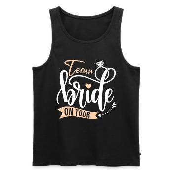 Enterrement de vie de jeune fille Fiancé Douche nuptiale Mariée - Débardeur bio Premium Homme - noir - Devant - AI Model Male 178 light (178cm)