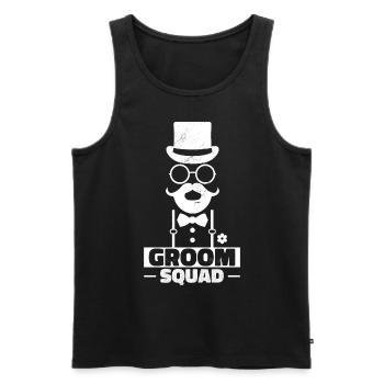 Groom Squad - Men's Premium Organic Tank Top - black - Front - Michal (187cm)