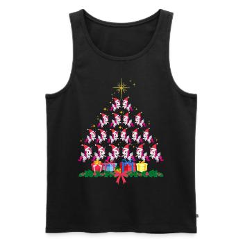 unicorn xmass. christmas gift - Men's Premium Organic Tank Top - black - Front - AI Model Male 178 light (178cm)