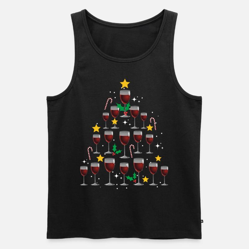 Wein Weihnachten. Weihnachtsgeschenk - Männer Premium Bio Tank Top - Schwarz