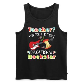 Teacher School Teaching - Men's Premium Organic Tank Top - black - Front - Michal (187cm)