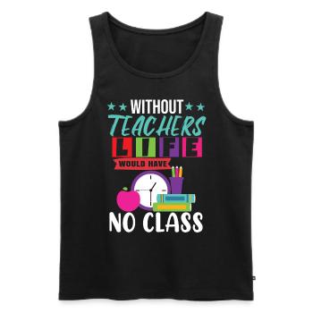 Teaching Class - Men's Premium Organic Tank Top - black - Front - AI Model Male 178 light (178cm)
