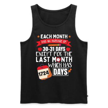 Funny School Teacher Teaching - Men's Premium Organic Tank Top - black - Front - Michal (187cm)
