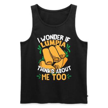 Funny Lumpia Philippines - Men's Premium Organic Tank Top - black - Front - Michal (187cm)