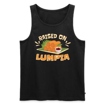 Aufgewachsen auf Lumpia Philippinen - Männer Premium Bio Tank Top - Schwarz - Vorne - Michal (187cm)
