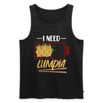 Ich brauche Lumpia Philippinen - Männer Premium Bio Tank Top - Schwarz - Vorne - Michal (187cm)