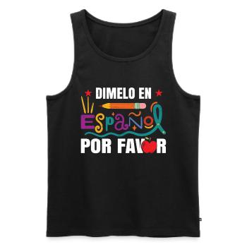Lustige Schule Spanischlehrer - Männer Premium Bio Tank Top - Schwarz - Vorne - AI Model Male 178 light (178cm)
