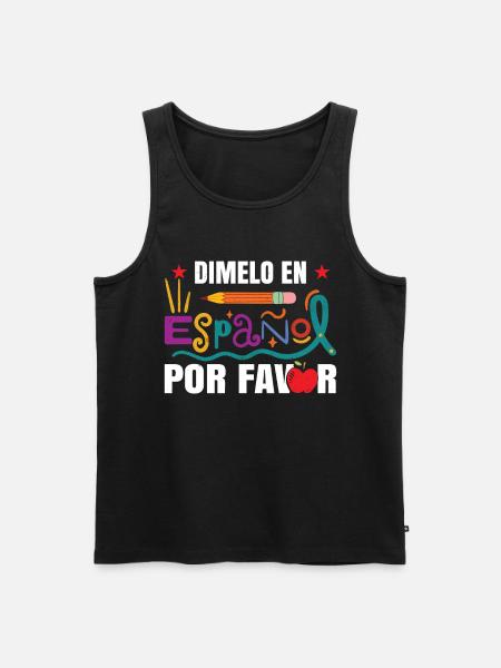 Funny School Spanish Teacher - Men's Premium Organic Tank Top - black