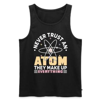 Drôle de chimie de la science des atomes - Débardeur bio Premium Homme - noir - Devant - Michal (187cm)