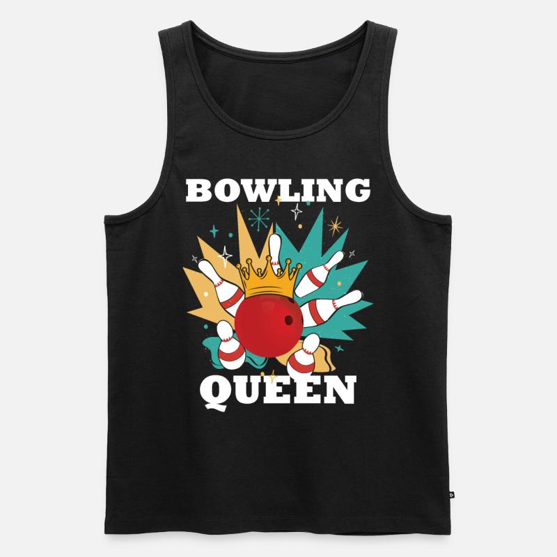 Bowling Queen - Männer Premium Bio Tank Top - Schwarz