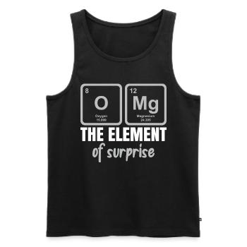 L’élément de la chimie surprise Humour - Débardeur bio Premium Homme - noir - Devant - Michal (187cm)