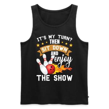 Lustige Bowling Sport Bowler Bowling Mannschaft - Männer Premium Bio Tank Top - Schwarz - Vorne - AI Model Male 178 light (178cm)