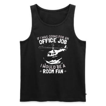 Lustiger Pilot Humor Hubschrauber - Männer Premium Bio Tank Top - Schwarz - Vorne - Michal (187cm)