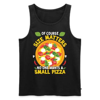 Drôle d’amateur de pizza Humour - Débardeur bio Premium Homme - noir - Devant - Michal (187cm)
