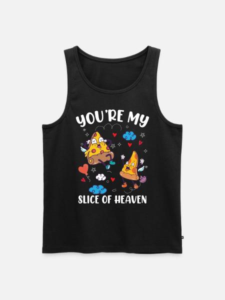 Funny Pizza Slice - Men's Premium Organic Tank Top - black