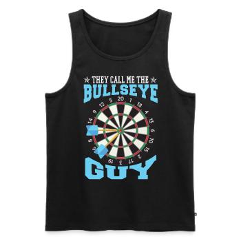 Bullseye Guy Darts - Débardeur bio Premium Homme - noir - Devant - Michal (187cm)