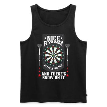 Joueur de fléchettes Bullseye Drôles de fléchettes - Débardeur bio Premium Homme - noir - Devant - AI Model Male 178 light (178cm)