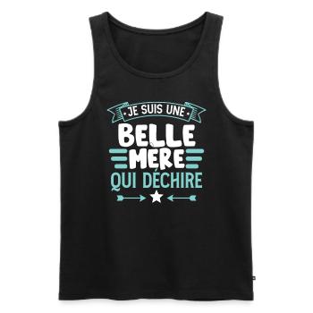Je Suis Une Belle Mère Qui Déchire - Débardeur bio Premium Homme - noir - Devant - Michal (187cm)