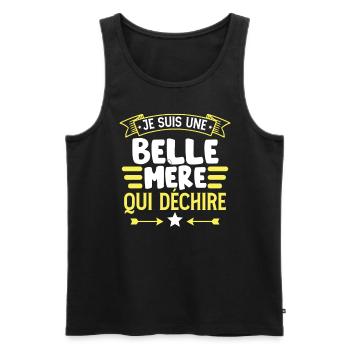 Belle-Mère Amusante - Débardeur bio Premium Homme - noir - Devant - Michal (187cm)