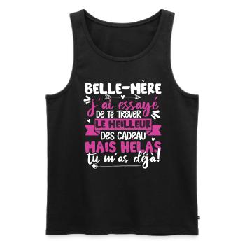 Belle-Mere Beau-Fils Genial Mamie - Débardeur bio Premium Homme - noir - Devant - Michal (187cm)