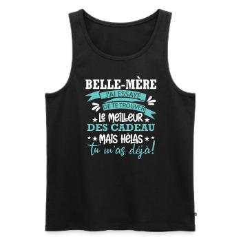 La Meilleure Belle Maman - Débardeur bio Premium Homme - noir - Devant - Michal (187cm)