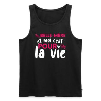 La Belle-Mère Et Moi | Belle Maman - Débardeur bio Premium Homme - noir - Devant - AI Model Male 178 light (178cm)