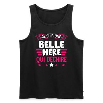 Je Suis Une Belle-Mère Qui Déchire - Débardeur bio Premium Homme - noir - Devant - Michal (187cm)