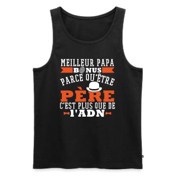 Meilleur Papa Bonus - Débardeur bio Premium Homme - noir - Devant - Michal (187cm)