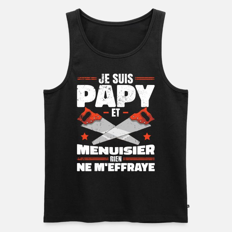Papy Et Menuisier - Débardeur bio Premium Homme - noir