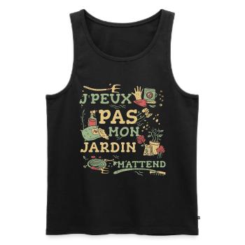 Mon Jardin M'Attend - Débardeur bio Premium Homme - noir - Devant - Michal (187cm)