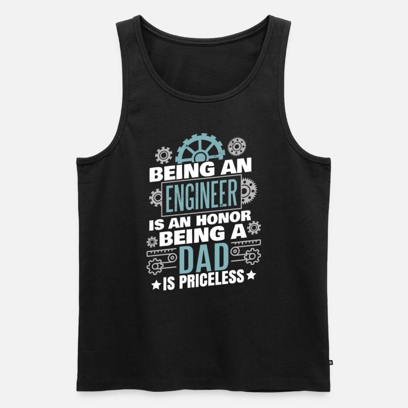 Science Dad Engineer - Men's Premium Organic Tank Top - black