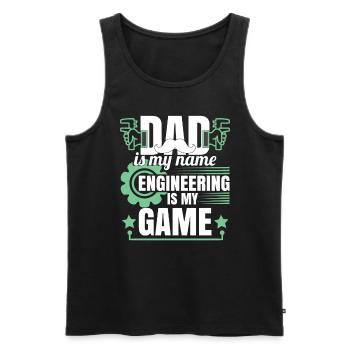 Funny Dad Engineering Humor - Men's Premium Organic Tank Top - black - Front - Michal (187cm)