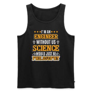 I'm An Engineer - Men's Premium Organic Tank Top - black - Front - Michal (187cm)