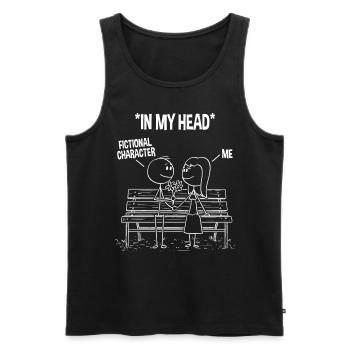 Lustige Romanautoren schreiben - Männer Premium Bio Tank Top - Schwarz - Vorne - AI Model Male 178 light (178cm)