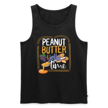 Erdnussbutter Gelee Zeit - Männer Premium Bio Tank Top - Schwarz - Vorne - AI Model Male 178 light (178cm)