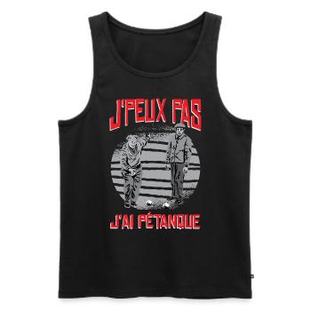 Ich habe Petanque - Männer Premium Bio Tank Top - Schwarz - Vorne - AI Model Male 178 light (178cm)