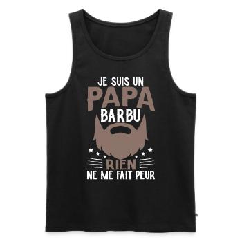 Je Suis Un Papa Barbu - Débardeur bio Premium Homme - noir - Devant - Michal (187cm)