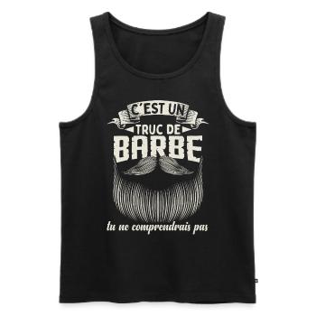 C'est Un Truc De Barbe - Débardeur bio Premium Homme - noir - Devant - Michal (187cm)