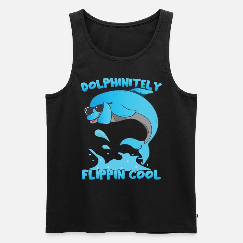 Dupping Delfin - Männer Premium Bio Tank Top - Schwarz