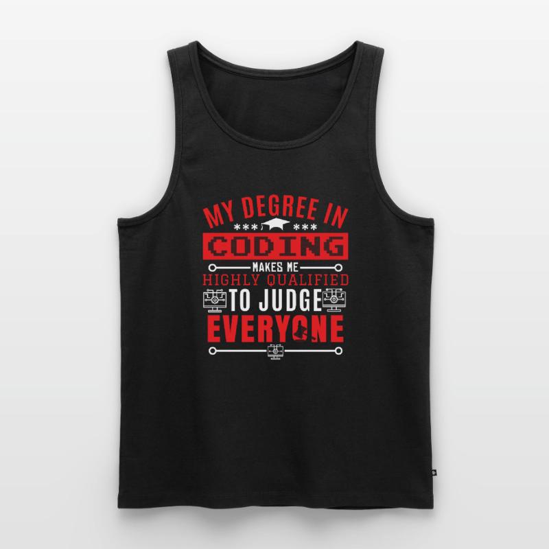 Coding Humor Coder Programmer Men's Premium Organic Tank Top