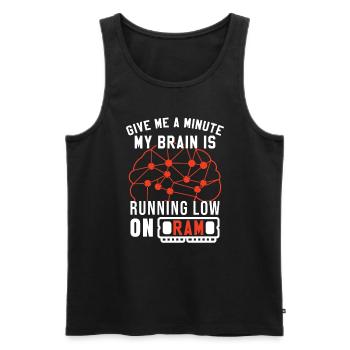 Coding | Coder | Programming | Software Developer - Men's Premium Organic Tank Top - black - Front - AI Model Male 178 light (178cm)
