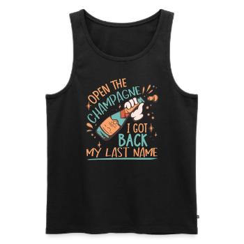 I Got Back My Last Name - Men's Premium Organic Tank Top - black - Front - Michal (187cm)