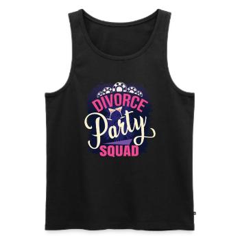 Divorce Party Squad - Men's Premium Organic Tank Top - black - Front - AI Model Male 178 light (178cm)