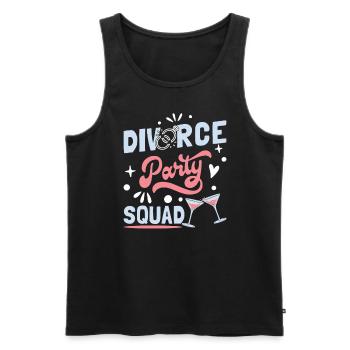 Divorce Party Squad - Men's Premium Organic Tank Top - black - Front - AI Model Male 178 light (178cm)