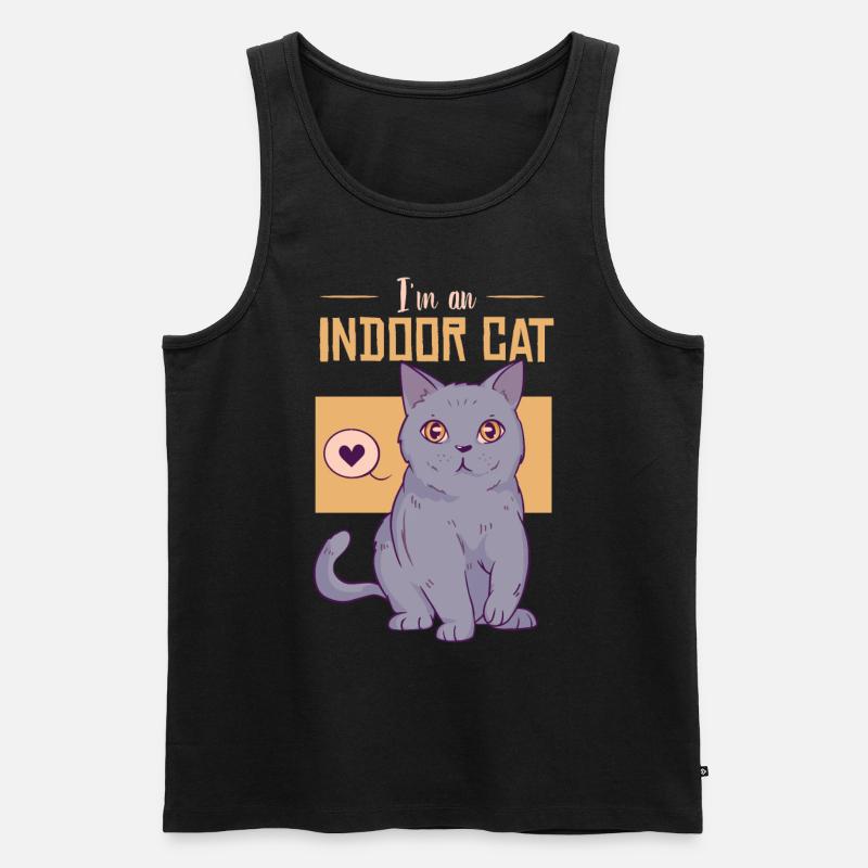 Ich bin eine Hauskatze - Männer Premium Bio Tank Top - Schwarz