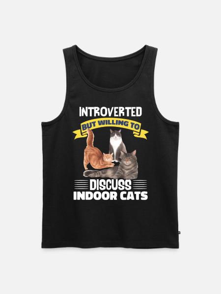 Funny Introverted Indoor Cats - Men's Premium Organic Tank Top - black