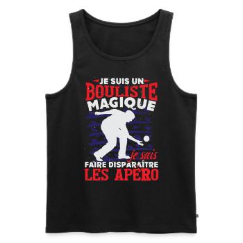 Je Suis Un Bouliste Magique - Débardeur bio Premium Homme - noir - Devant - Michal (187cm)